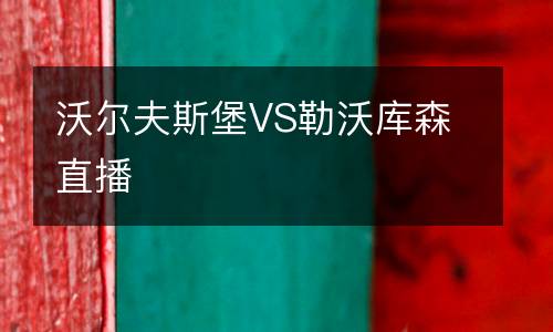 沃爾夫斯堡VS勒沃庫(kù)森直播